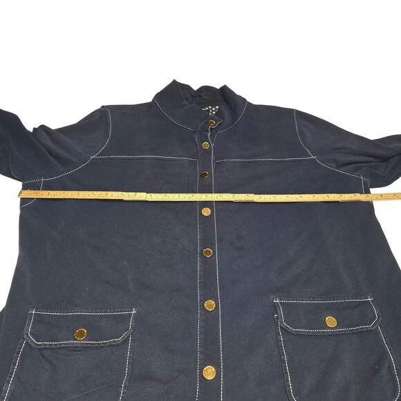 Jones New York Signature Woman 3X Snap Front Lightweight Jacket Polka Dot Casual - Picture 8 of 11